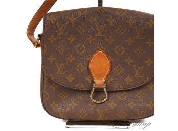 THE STAR OF THE SHOW! AUTHENTIC VINTAGE LOUIS VUITTON BROWN MONOGRAM CANVAS FLAP CROSSBODY BAG WOW!