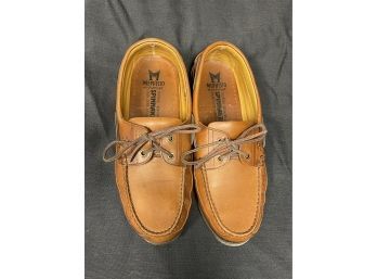 JUST IN TIME FOR YACHTING SEASON!! MENS MEPHISTO TAN LEATHER BOAT MOCCASIN SHOES SIZE 11 1/2