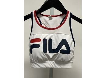 SEXY WITH A SIDE OF SPORTY!! WOMENS FILA RED WHITE & BLUE SPORTS ATHLETIC BRA TOP SIZE XS