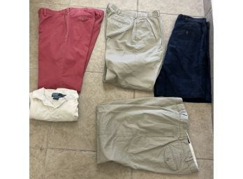 WHERE MY POLO COLLECTORS AT?? HUGE MENS LOT OF POLO RALPH LAUREN- POLO, SHORTS & 3 PANTS SIZE L/36