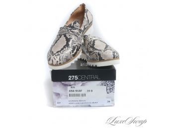 BRAND NEW IN BOX 2021 EDITION 275 CENTRAL ROCCIA PYTHON PRINT WOMENS WHITE SOLE LOAFERS SHOES 39 / 9