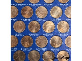 VINTAGE 1969 SHELL OIL STATES OF THE UNION 50 PIECE SOLID BRONZE COIN SET