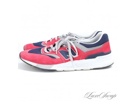 THE ONES EVERYONE WANTS! MENS NEW BALANCE M997 997 RED WHITE AND BLUE RUNNING SNEAKERS 12