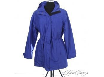NEAR MINT AND RECENT WOMENS LL BEAN COLOR SATURATED BLUE/PURPLE MICROFIBER PUFFER PARKA COAT L