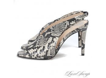 BRAND NEW IN BOX UNWORN VINCE CAMUTO 'SAISHA' NATURAL SNAKESKIN PRINT V-FRONT SUPER SEXY SHOES! 8.5