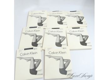 YESSS! DEADSTOCK BRAND NEW UNUSED LOT OF 8 CALVIN KLEIN MATTE ULTRA SHEER CONTROL TOP PANTYHOSE SIZE B