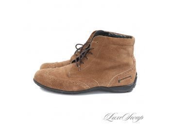 THE BEST TIRES  THE BEST SHOES? MENS PIRELLI MADE IN ITALY SNUFF SUEDE HIGH TOP RUBBER TIRE SOLE SHOES 11.5