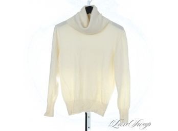 BRAND NEW WITH TAGS VINTAGE HERMAN GEIST MADE IN ITALY WOMENS CREAM OVERSIZED TURTLENECK SWEATER L