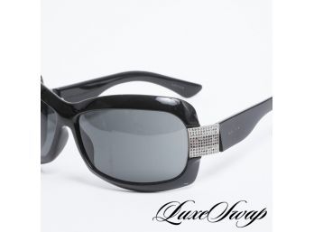 GUCCI MADE IN ITALY PIANO BLACK CRYSTAL STUDDED AGGRESSIVE SUNGLASSES WOW
