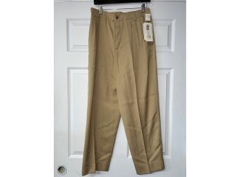 COMPLETE WITH THE TAGS!! WOMENS BRAND NEW WITH TAGS DEADSTOCK VINTAGE LIZSPORT RIDING HIGH KHAKI PANTS SIZE 12