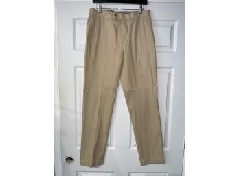 ITS YACHTING TIME!! #1 MENS BROOKS BROTHERS PAISLEY LINED TAN SUPIMA COTTON CHINO PANTS SIZE 32