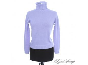 NEAR MINT AND LIKELY UNWORN DON RAKOW 100 PERCENT PURE CASHMERE LILAC LAVENDER WOMENS TURTLENECK SWEATER S