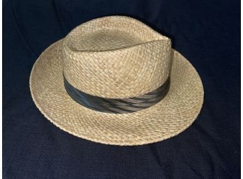 SUMMER ESSENTIAL!! NEAR MINT TOMMY BAHAMA 'SHADE MAKER' NATURAL STRAW PANAMA HAT M