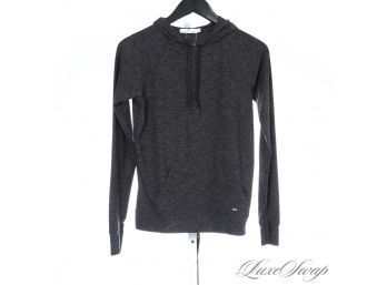 THIS BRAND IS DOPE : NEAR MINT OUTDOOR VOICES USA CHARCOAL GREY MICROFIBER MELANGE WOMENS ATHLETIC HOODIE XS
