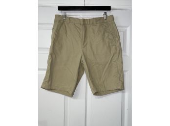 ESSENTIAL AND EXPENSIVE!! MENS VINCE PURE COTTON WOVEN IN ITALY CLASSIC FIT JAMES KHAKI SHORTS SIZE 31