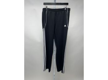 ALWAYS NEED THESE: MENS ADIDAS CLIMALITE BLACK RUNNING TRACK PANTS SIZE M