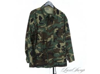 ALWAYS NEED THIS! MENS UNITED STATES ARMY GREEN CAMOUFLAGE RIPSTOP JACKET M