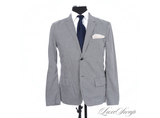 VERY MODERN AND RECENT MENS MICHAEL BASTIAN UNLINED UNSTRUCTURED GREY GINGHAM PLAID JACKET M
