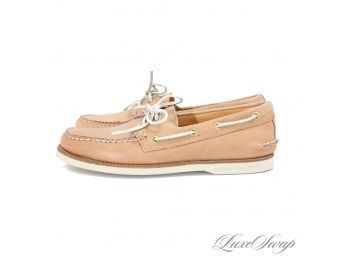 BRAND NEW WITHOUT BOX MENS $160 SPERRY 'GOLD CUP' TOP SIDER MENS CAMEL LEATHER BOAT / DECK SHOES 8.5