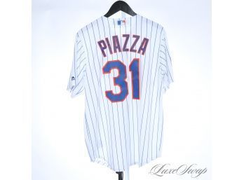 WHERES THE METS FANS? NEAR MINT MAJESTIC OFFICIALLY LICENCED #31 MIKE PIAZZA MLB BASEBALL JERSEY SHIRT M