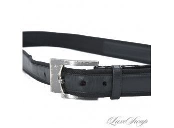 MATCHING YOUR BELT TO YOUR LUGGAGE - NEXT LEVEL! MENS TUMI BLACK MICROFIBER AND LEATHER TRIM BELT 40