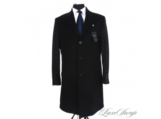 BRAND NEW WITH TAGS MENS RALPH LAUREN BLACK CASHMERE BLEND MODERN AND RECENT FULL LENGTH OVER COAT 44