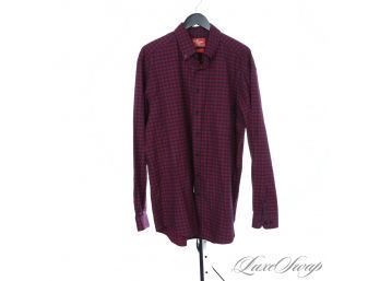 FIRESIDE READY : MENS RM WILLIAMS AUSTRALIA RED AND NAVY GINGHAM BUFFALO CHECK BUTTON DOWN SHIRT XXL