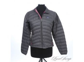 THE ONE EVERYONE WANTS! RECENT PATAGONIA SMOKE GREY WINE LINED DOWN FILLED LIGHTWEIGHT PUFFER JACKET S