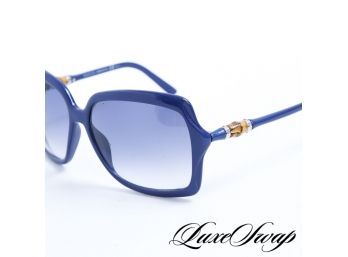 STRAIGHT INSANITY SUPER RECENT GUCCI GG3131/S ROYAL BLUE BAMBOO GRADIENT SUNGLASSES