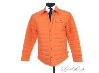 NEAR MINT RECENT MENS HOWLER BROTHERS SAFETY ORANGE QUILTED PADDED PRIMALOFT FALL COAT M