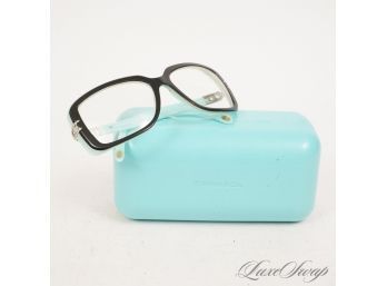 INCREDIBLE TIFFANY & CO MADE IN ITALY SIGNATURE BLUE CRYSTAL LATTICE ARM GLASSES  CASE  CLOTH