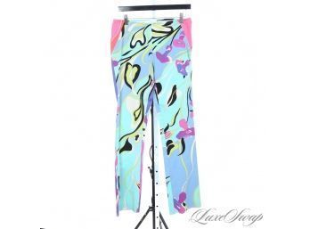 OHHHH WOWWWWW NEAR MINT EMILIO PUCCI FIRENZE WILD PSYCHEDELIC SIGNATURE FANTASIA PRINT MADE IN ITALY PANTS 8