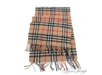 THE ONE EVERYONE WANTS! AUTHENTIC BURBERRY MADE IN ENGLAND 100 PERCENT CASHMERE TARTAN NOVACHECK SCARF