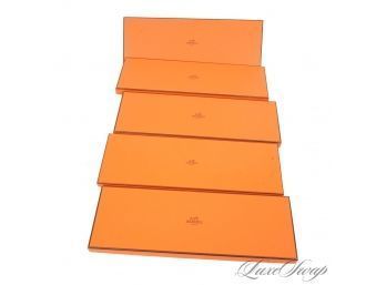UH RESELLERS YOU NEED THESE! LOT OF 5 HERMES PARIS FANTASTIC CONDITION TIE OR SCARF GIFT BOXES