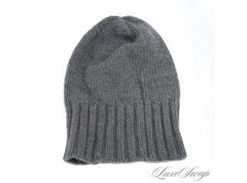 #1 MODERN AND STUNNING INVERNI MADE IN ITALY CASHMERE BLEND MERCURY GREY LUREX SPARKLE INFUSED BEANIE HAT