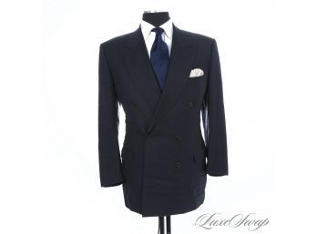 DISTINIGUISHED MENS CANALI MADE IN ITALYY NAVY BLUE STARLIGHT DASHED DOUBLE BREASTED BLAZER JACKET 52 / US 42