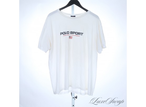LOT OF 3 - 2 TRUE VINTAGE AND 1 NEW MENS POLO RALPH LAUREN AND POLO SPORT ICONIC TEE SHIRTS L / XL