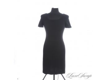 THE MOST ABSOLUTELY PERFECT GIORGIO ARMANI BLACK LABEL TOP TIER 100 PERCENT PURE SILK CAPSLEEVE DRESS 36