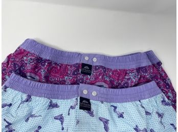 #15 BRAND NEW WITH TAGS MADE IN ITALY LOT OF 2 MCALSON ALL-OVER LADY & BOLD PAISLEY BOXER SHORTS SIZE XL