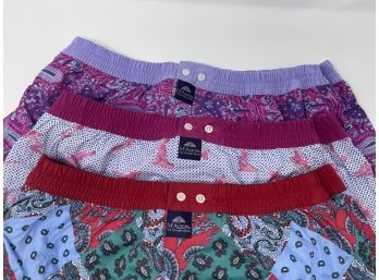 #7 BRAND NEW WITH TAGS MADE IN ITALY LOT OF 3 MCALSON LADY, & 2 PAISLEY BOXER SHORTS SIZE XL