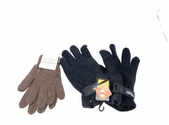 WOMENS LOT OF 2 BRAND NEW WITH TAGS BLACK AND BROWN GLOVES FROM JOHN KENT & THERMAL INSULATOR 40 GRAM
