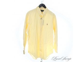 BRAND NEW WITH TAGS MENS POLO RALPH LAUREN LEMON YELLOW CLASSIC FIT BUTTON DOWN DRESS SHIRT 16