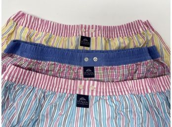 #18 BRAND NEW WITH TAGS MADE IN ITALY LOT OF 3 MCALSON CHECKERBOARD & MULTISTRIPE BOXER SHORTS SIZE XXL