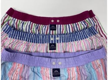 #17 BRAND NEW WITH TAGS MADE IN ITALY LOT OF 3 MCALSON MULTISTRIPE BOXER SHORTS SIZE M