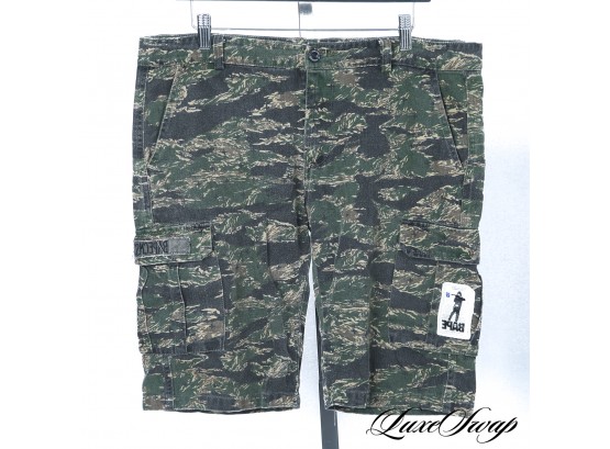 IN THE STYLE OF BAPE GREEN CAMOUFLAGE MENS SHORTS
