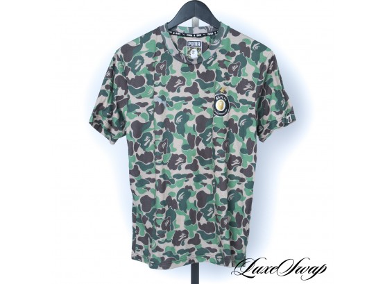 IN THE STYLE OF BAPE GREEN CAMOUFLAGE TEE SHIRT