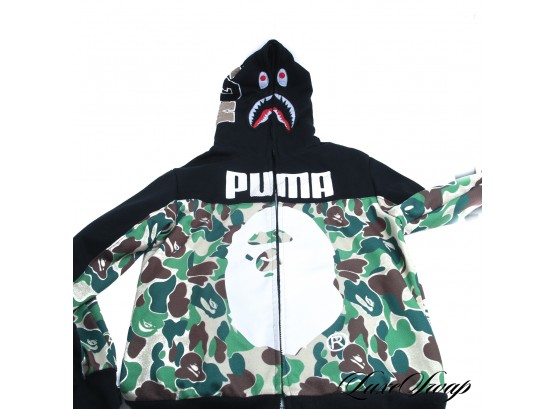IN THE STYLE OF BAPE X PUMA SHARK FACE HOODIE