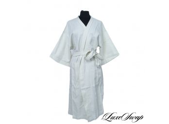 SWADDLED IN LUXURY : AUTHENTIC FRETTE BASKETWEAVE COTTON TURKISH COTTON ROBE