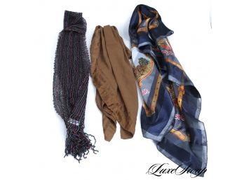 LOT OF THREE MISCELLANEOUS SCARVES