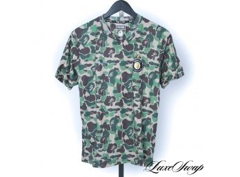 IN THE STYLE OF BAPE GREEN CAMOUFLAGE TEE SHIRT